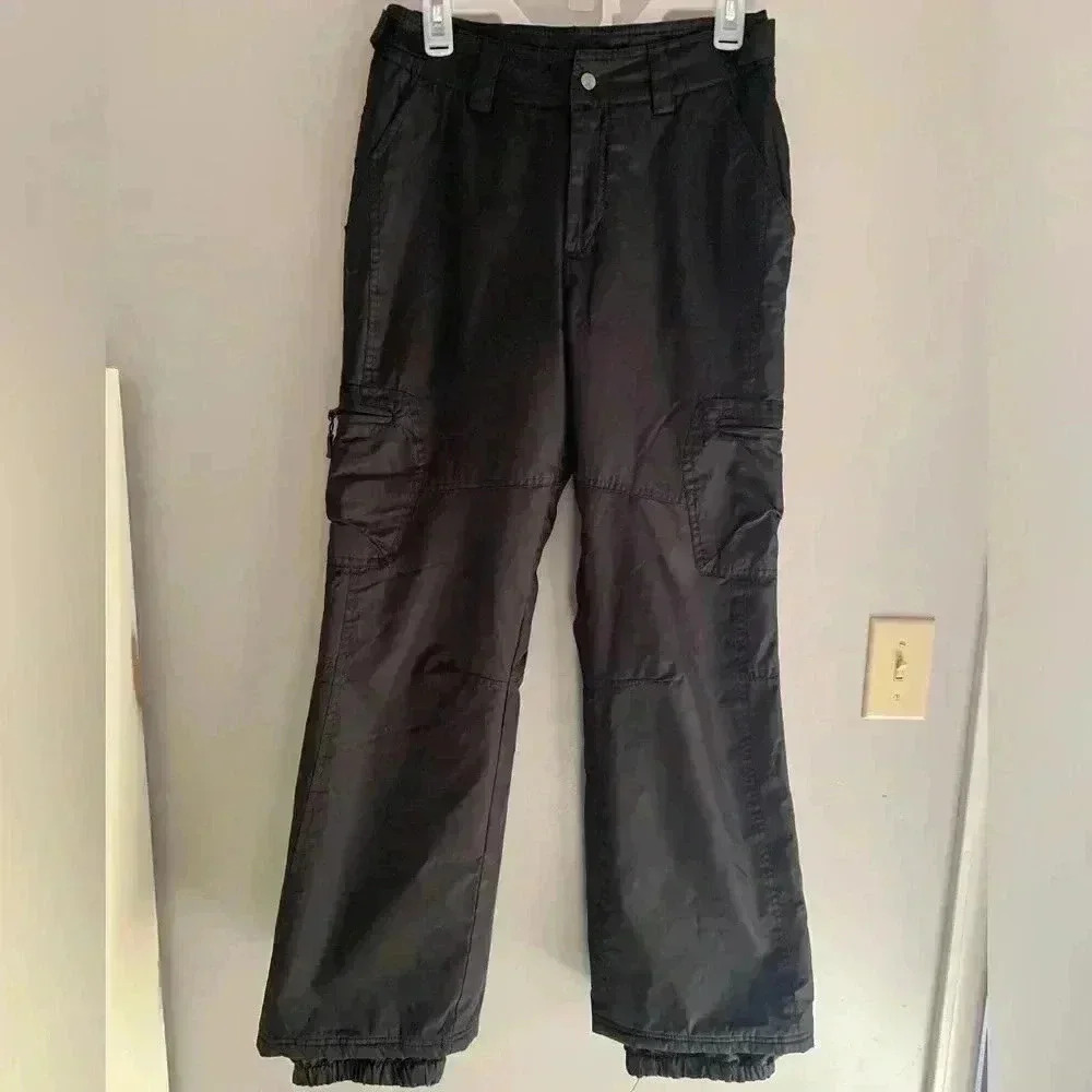 Vertical 9 Black Insulated Ski Snow Adjustable Waistband Pockets Pants Size S